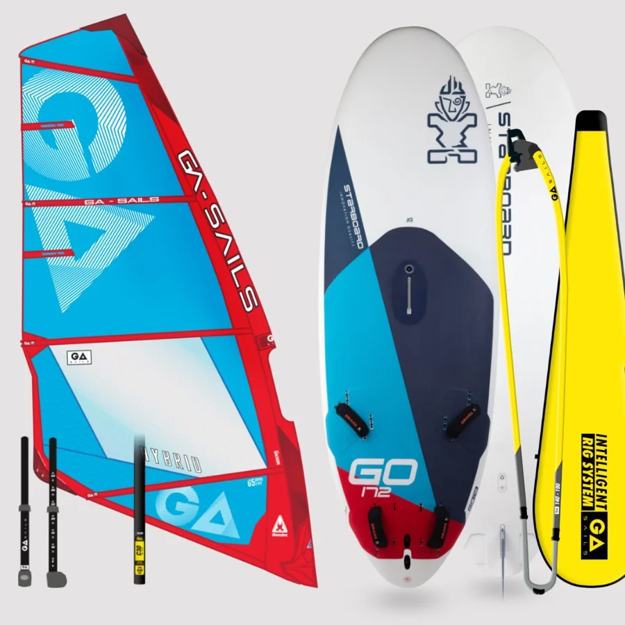 סט גלישת רוח מלא למתחילים Starboard Go 2023 + Gaastra Hybrid 2021/2