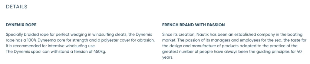 חבל Dynemix לשייט תחרותי Nautix