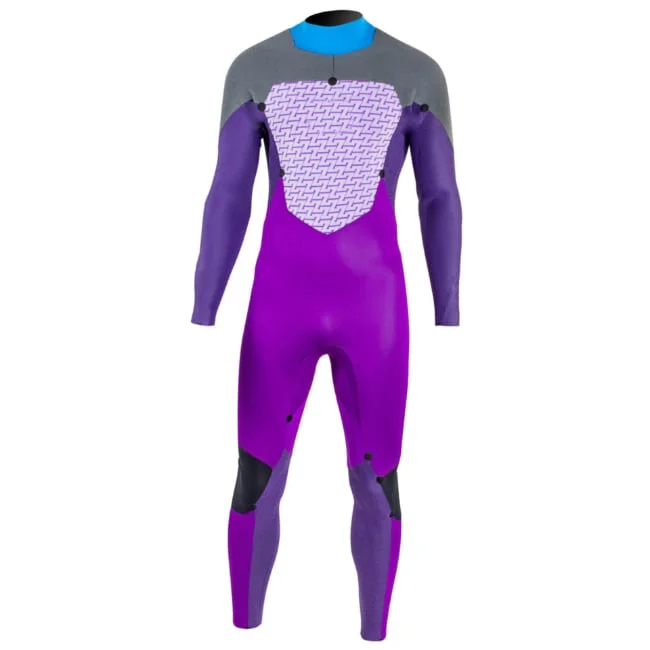 חליפת גלישה לגברים fusion freezip סגול מאחורה