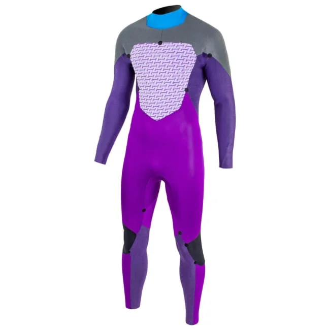 תמונה 1 חליפת גלישה לגברים Fusion Backzip 5/3 סגול