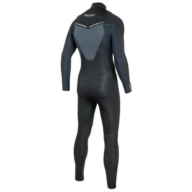 חליפת גלישה לגברים fusion freezip אפור מאחורה