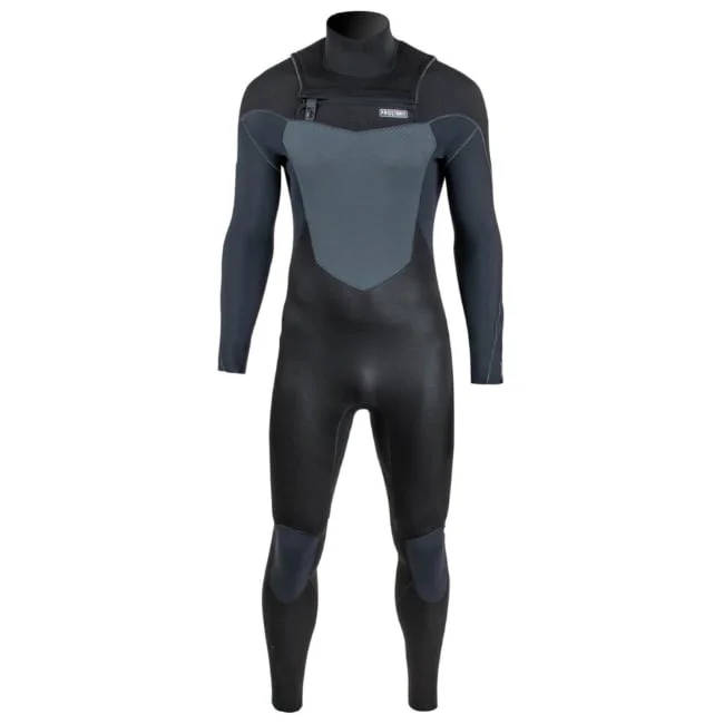 חליפת גלישה לגברים fusion freezip אפור מאחורה